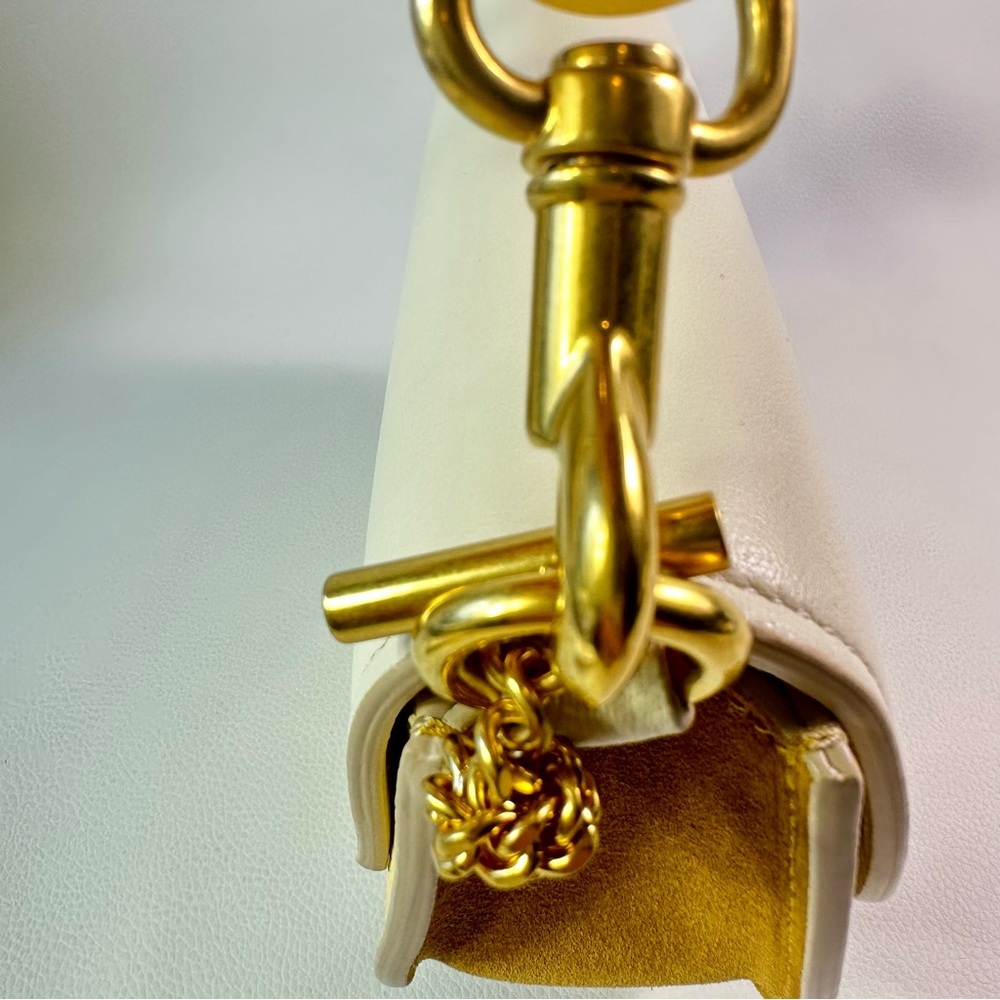 NEW CHLOE MARCIE CHAIN FLAP CALF LEATHER & SUEDE MISTY IVORY AUTHENTIC NWT! - Picture 10 of 13
